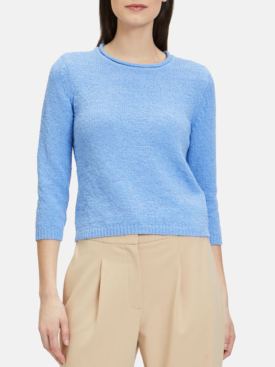 Betty Barclay Women's Sweater Cotton with 3/4 Sleeve LightBlue