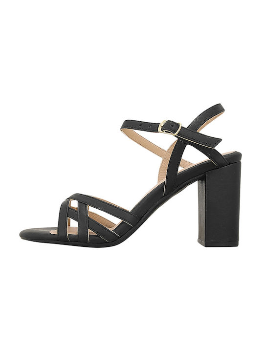 Gianna Kazakou Leather Women's Sandals Black