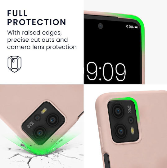 KWmobile Soft Flexible Rubber Back Cover Silicone Pink (Moto G13)