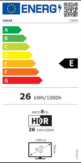 Coles Smart Televizor 32" HD Ready LED C5632 (2024)