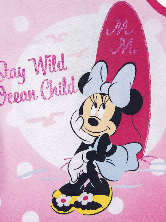 Disney Minnie Mädchen Kleid Polka Dot Ärmellos Rosa