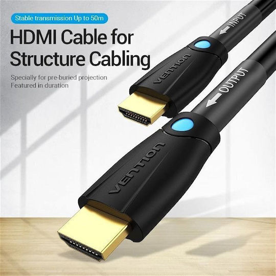 Vention HDMI 2.0 Καλώδιο HDMI male - HDMI male 15m Μαύρο