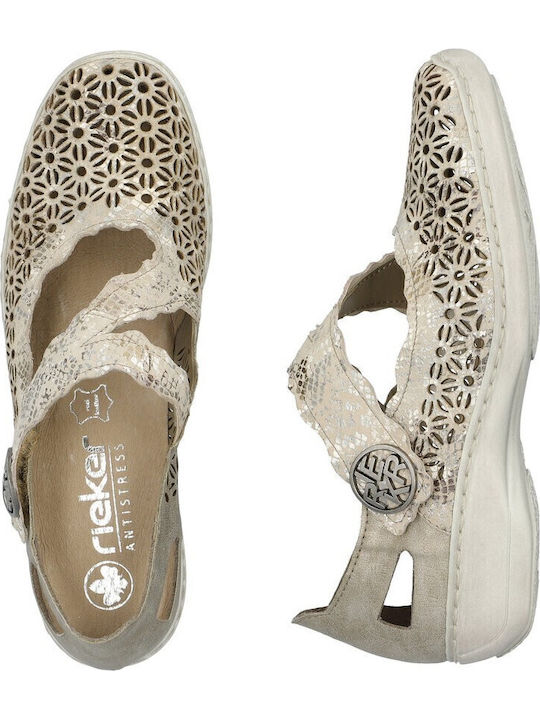 Damen Ballerinas in Beige Farbe