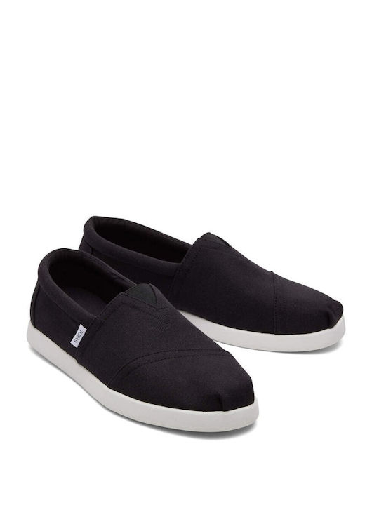 Toms Stoff Herren Slip-Ons Schwarz