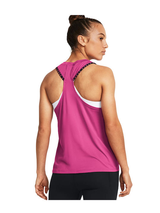 Under Armour Damen Sportliches Bluse Ärmellos Fuchsie