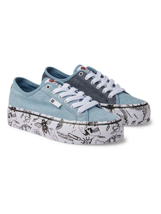 DC Manual Platform Sneakers Denim