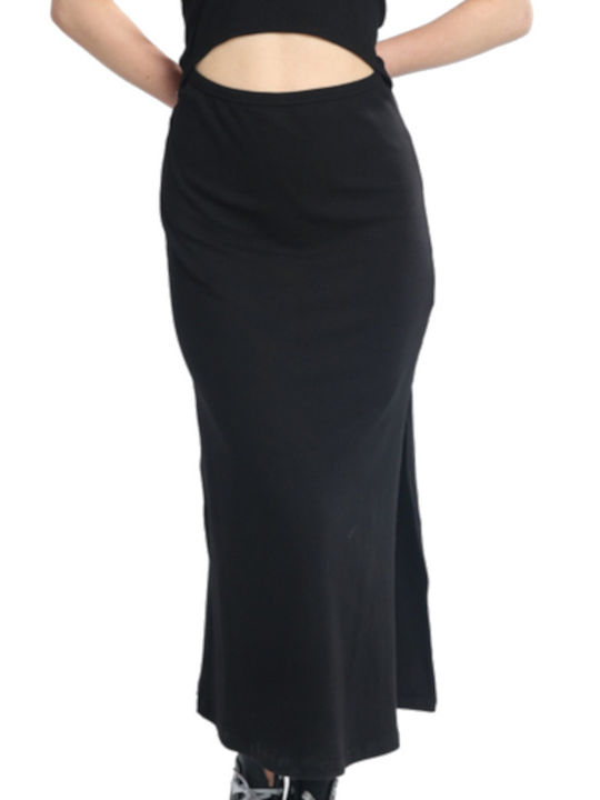 Καλοκαιρινό Maxi Φόρεμα με Σκίσιμο Black