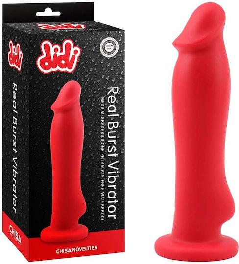 Echter Burst Vibrator 8 Vibrationsmodi Flüssiges Silikon USB Rot
