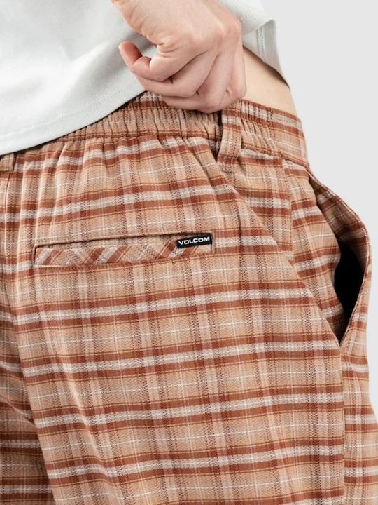 Volcom Skate Femei Tesatura Pantaloni cu Croială Lejeră Plaid