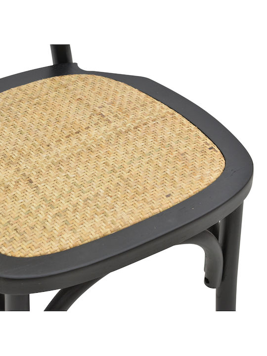 Scaun de exterior Lemn Zoel Negru 45x52x82cm
