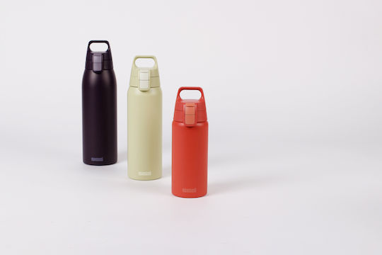 Sigg Изолирана неръждаема стомана 0.5лт Еко Червен Щит Термос Бутилка Therm One
