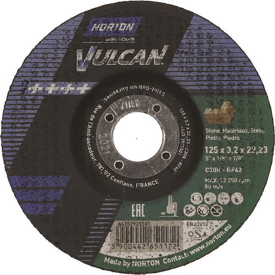 Norton Vulcan Cutting Disc Construction Materials Hole Diameter 22mm 25pcs