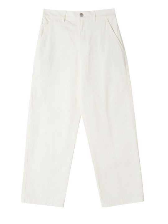 Rose Carpenter Damen Stoff Hose Weiß