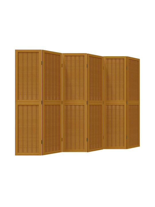 vidaXL Decorative Room Divider Wooden with 6 Panels 210x160cm