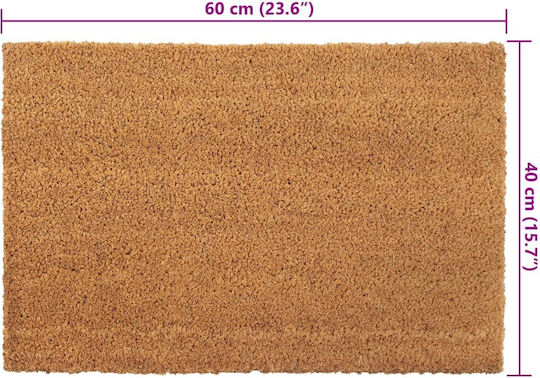 vidaXL Entrance Mat made of Coir with Anti-slip Backing Brown 40x60cm