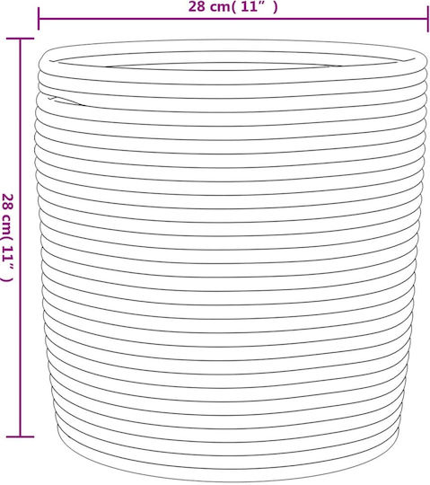 vidaXL Καλάθι Αποθήκευσης Υφασμάτινο Καφέ 28x28x28cm 2τμχ