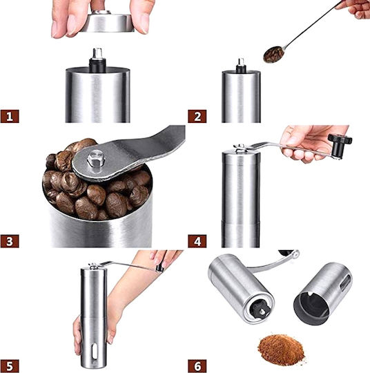 Set Manual Râșnițe Condimente Inox în Culoare Argintiu 1buc