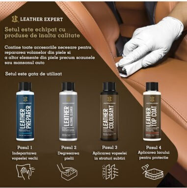 Leather Expert Σετ Καθαρισμού / Γυαλίσματος και Προστασίας για Δερμάτινα Μέρη Αυτοκινήτου 50ml