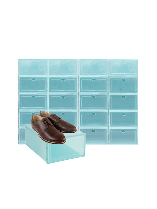 Plastic Cutie de Depozitare cu Capac Albastru 21.5x31x12.5cm 1buc