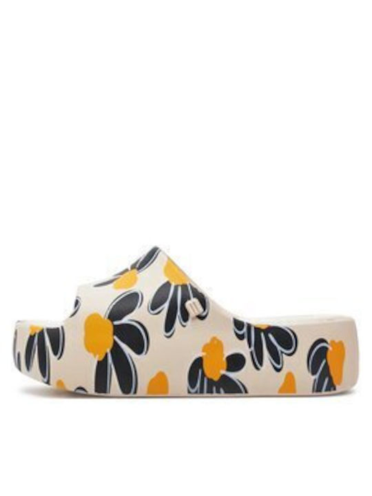 Frauen Flip Flops mit Plattform in Beige Farbe33996/BEIGE/BLAC
