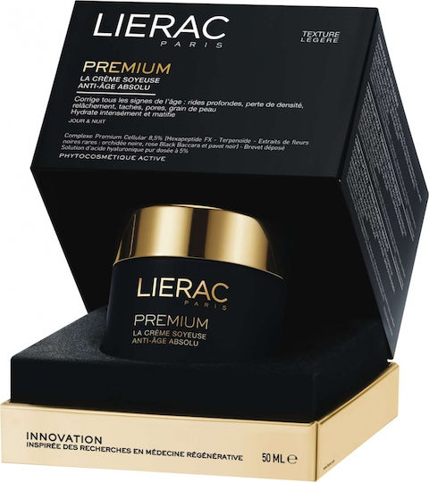 Lierac Premium La Creme Soyeuse La Creme Light 24ωρη Αντιγηραντική & Συσφικτική Κρέμα Προσώπου για Ευαίσθητες Επιδερμίδες με Υαλουρονικό Οξύ 50ml