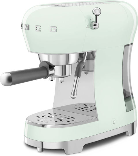 Smeg Μηχανή Espresso 1350W Πίεσης 15bar Pastel Green ECF02PGEU