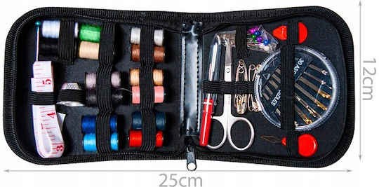 Set de cusut Zola cu 70 de articole diferite și un caz de depozitare cu fermoar