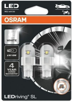 Osram Lămpi Autoturismului W16W Canbus LED 6000K Alb rece 12V 1.5W 2buc