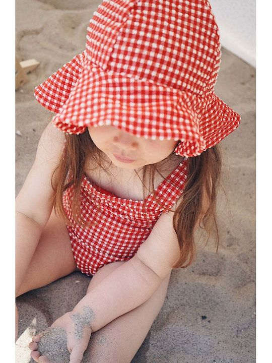 Konges Slojd Kids' Hat Fabric Sunscreen Red