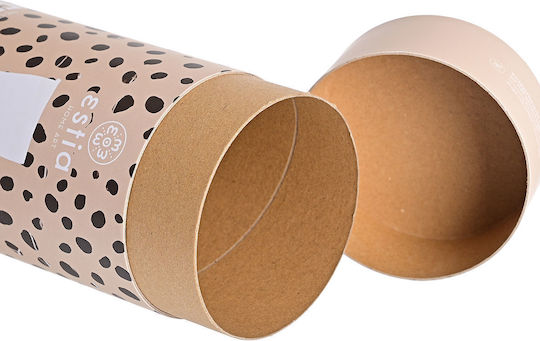 Estia Coffee Mug Save The Aegean Recyclable Thermos Stainless Steel BPA Free 350ml Leopard Taupe with Straw