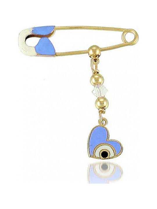Atofio Kosmima Child Safety Pin made of Gold 9K