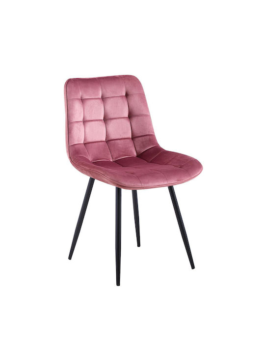 Dining Room Fabric Chair Dirty Pink 50x58x83cm