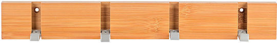 Estia Wandhalterung Hölzernes 4 Haken Beige 40x1.8x5.5cm