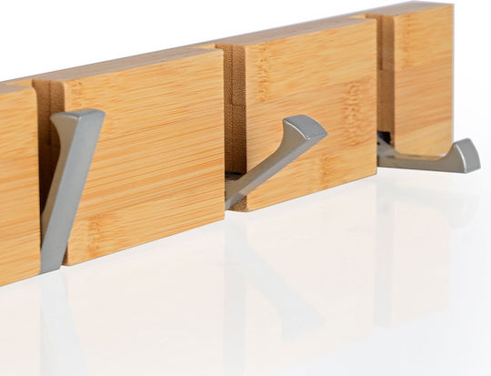 Estia Agățătoare De Perete Din Lemn Cu 6 Compartimente Bej 60x1.8x5.5cm