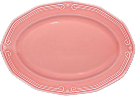 Estia Athénée Teller Untiefe Oval aus Porzellan Rosa 25cm Estia Athénée Teller Untiefe Oval aus Porzellan Rosa 25cm