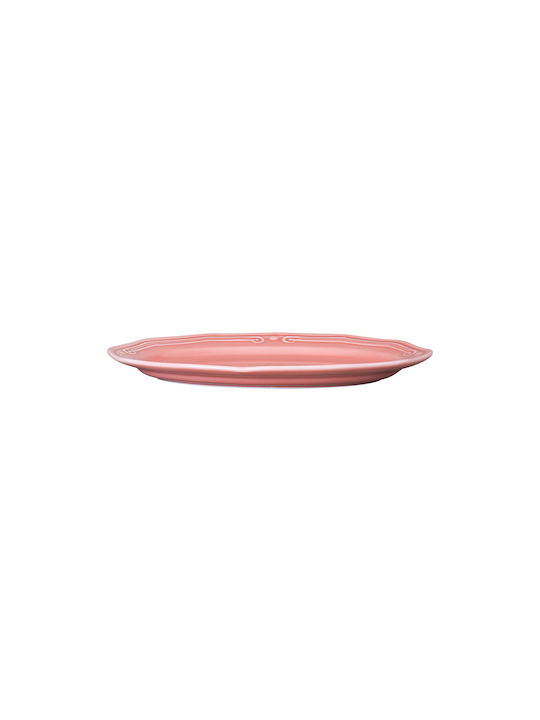 Estia Athénée Plate Shallow Oval made of Porcelain Pink 25cm