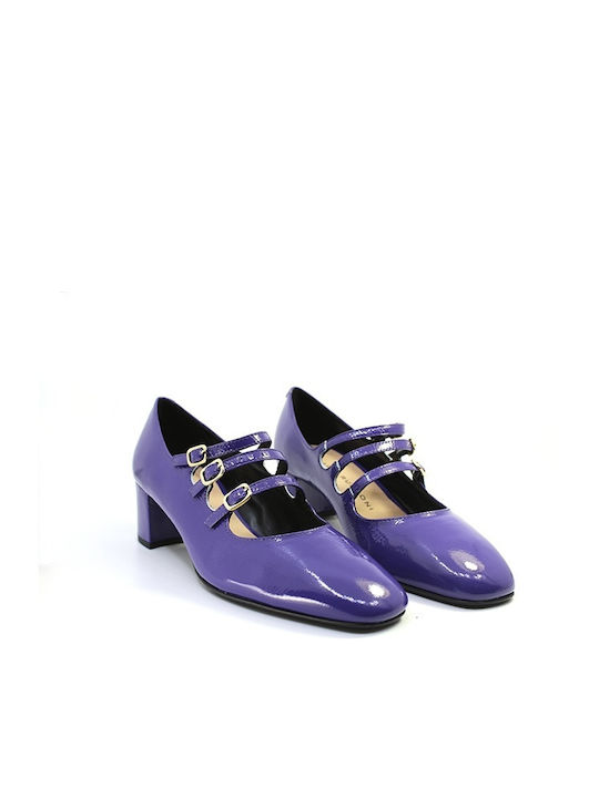 Purple Leather Heels Fabio Rusconi F-5987