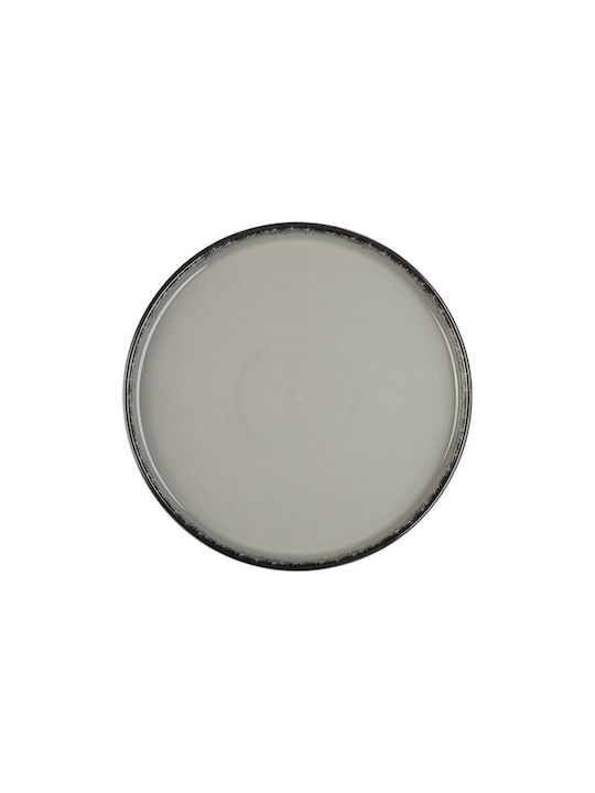 Estia Pearl Plate Desert made of Porcelain Gray with Diameter 21cm 6pcs