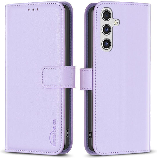 Binfen Wallet Case Δερματίνης Μωβ (Galaxy A55)