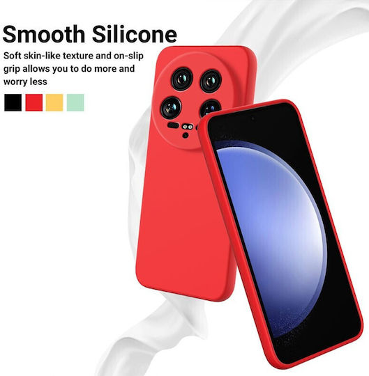 Solid Color Back Cover Silicone Red (Xiaomi 14 Ultra)