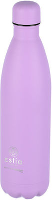 Estia Travel Flask Save the Aegean Recyclable Bottle Thermos Stainless Steel BPA Free Lavender Purple 750ml