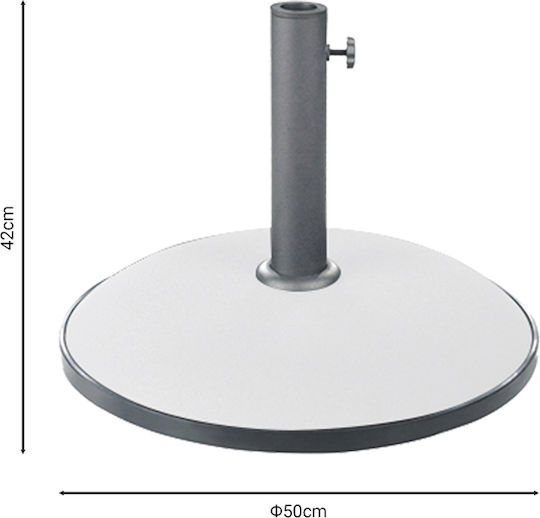 Pakketo Zicko Стойка за чадър от Цимент Бял 50x50x14.5см