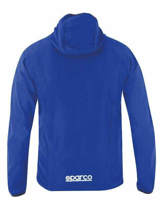 Sparco Work Jacket with Hood Blue