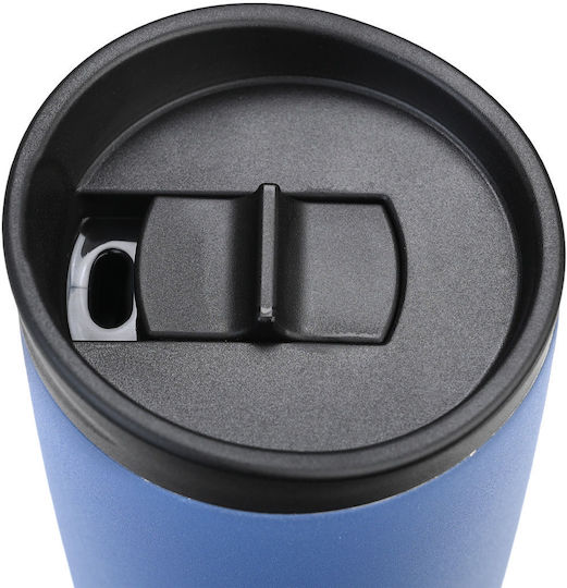Estia Travel Mug Save The Aegean Ποτήρι Θερμός Ανοξείδωτο BPA Free 350ml Denim Blue