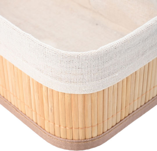 Estia Bamboo Essentials Επιτραπέζια Θήκη Οργάνωσης Μπαμπού Μπεζ