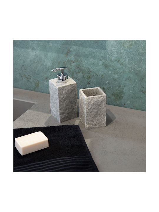 Estia Rock Resin Cup Holder Countertop Gray