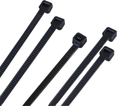 Pack of 100pcs Black Plastic Cable Ties Invictus 120x3mm 22.03.0090