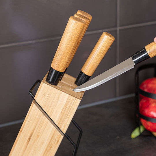 Estia Knife Set with Block from Stainless Steel 5pcs