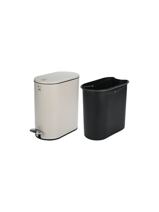 Estia Plastic Bathroom Basket Soft Close 5lt Brown