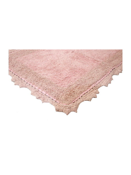 Anna Riska Covoraș de Baie Bumbac Rotund Lace 1 421085 Blush Pink Φ60cm